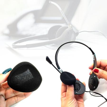 Imagem de Kit com 10 espumas headset TELEMARKETING - Protetor auricular telemarketing 5.3cm
