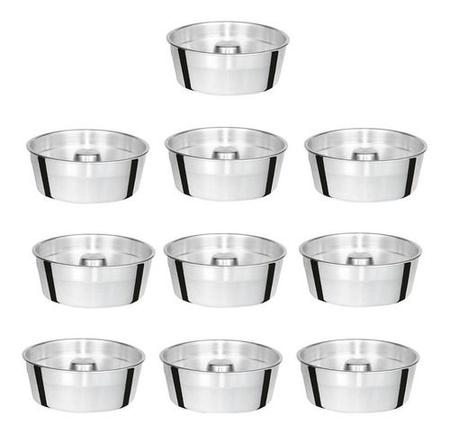 Kit Com 10 Formas Pudim Bolo Alumínio N22 - ASC Imagem de Kit Com 10 Formas Pudim Bolo Alumínio N22