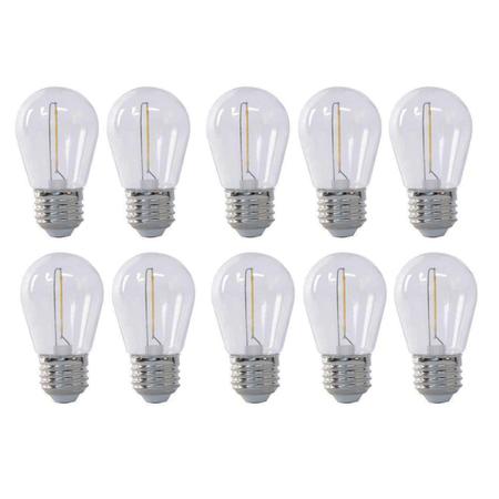 Kit com 10 - Lâmpada de Filamento Bolinha S14 E27 LED 1W Âmbar 2700K Para  Varal de Luzes Externo IP66 - 110v - Embuled - Lâmpada de Filamento / Retrô  - Magazine Luiza