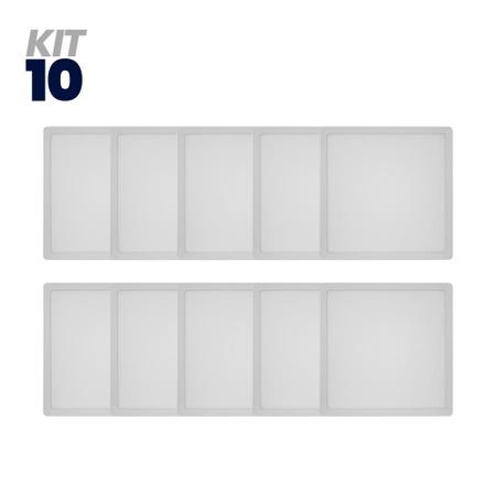 Imagem de Kit com 10 peças led plafon de sobrepor quadrado 24w 6500k blumenau