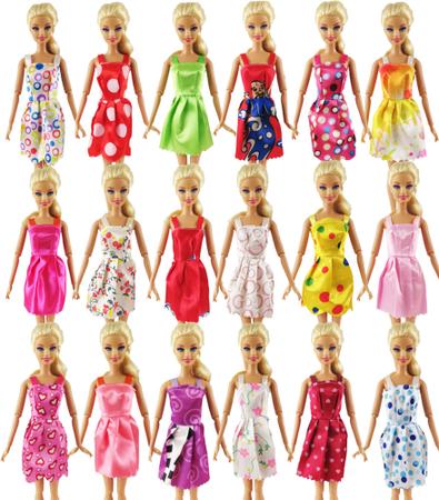 Kit C/ 10 Roupinhas Roupas vestidos P/ Boneca Barbie Frozen