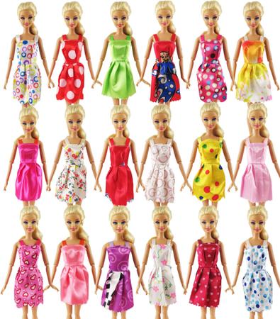 Kit de Roupas Para Bonecas 5 Vestidos Longos + 5 Conjuntos Casuais -  Compatível com Barbie e Frozen - Sheilinha Confecção - Roupa de Boneca -  Magazine Luiza