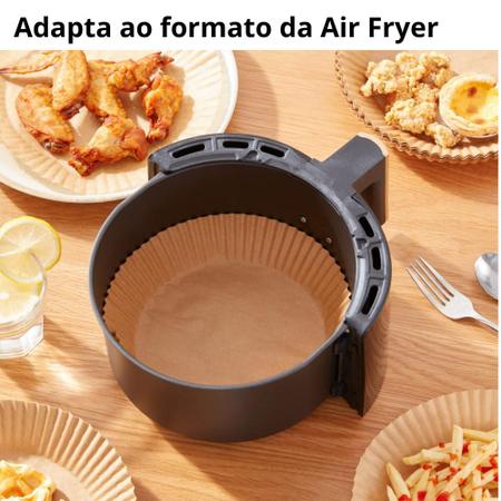 Imagem de Kit com 100 unidades de papel descartável antiaderente para Air Fryer