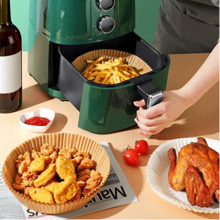 Imagem de Kit com 100 unidades de papel descartável antiaderente para Air Fryer