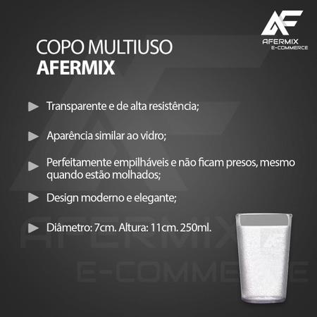 Imagem de Kit com 12 Copos Transparente em Policarbonato Inquebrável 250ml 