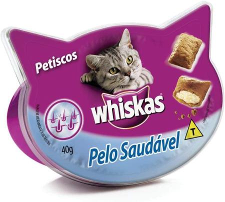 Imagem de Kit Com 12 Petiscos Para Gatos Adulto Whiskas Pelo Saudável
