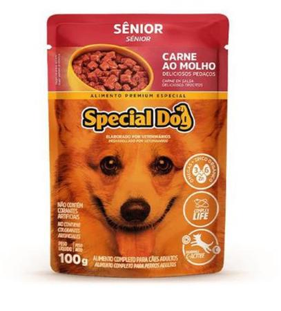 Imagem de Kit com 12 unidades Special Dog Sênior Sabor carne - 100g Cada