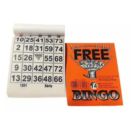 Imagem de Kit Com 1500 Cartelas De Bingo Colorida - Cartela Para Jogo de Bingo Free