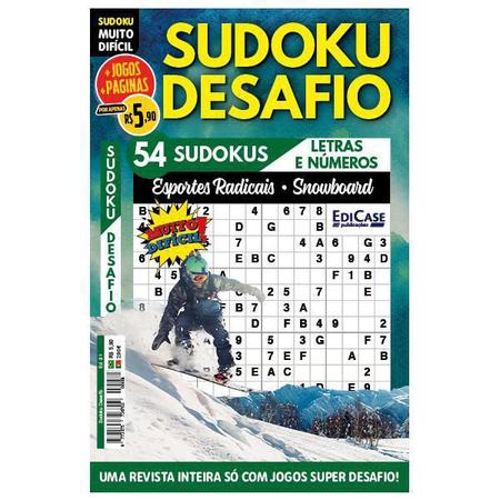 Kit 2 Livros Sudoku Letras e Números Ed.1 Muito Difícil - Muito Difícil -  16x16 1 jogo por página