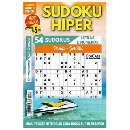 Kit c/ 18 Revistas Sudoku - Muito Difícil - com letras e números 16x16 1  jogo por página