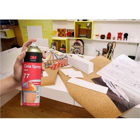 Imagem de Kit com 2 Adesivo 3M Super 77 Cola Isopor Papel Acetato e Cortiça