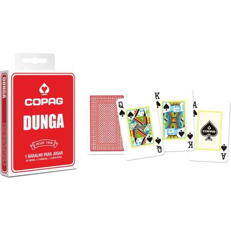 Kit com 2 Jogos de Cartas Baralho Vermelho e Azul Dunga Copag