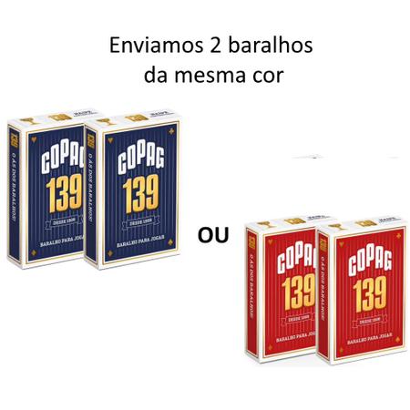 Kit 2 Jogo Baralho Profissional Copag 139 Original 55 Cartas