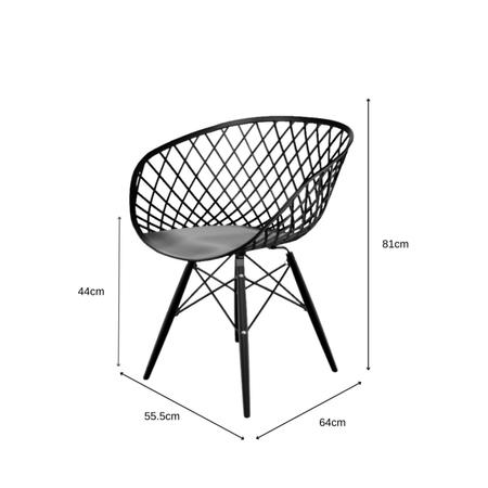 Imagem de kit com 2 Cadeiras para Sala de jantar Ayla Dsw