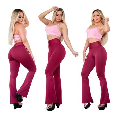 Calça Flare Feminina Cós Alto Academia