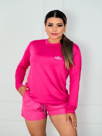 Imagem de Kit Com 2 Camisetas Manga Longa Proteção UV Feminina