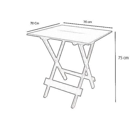 Imagem de Kit com 2 Conjuntos de Jogo de Mesa 70x70 Com 4 Cadeiras Dobráveis - DG Móveis