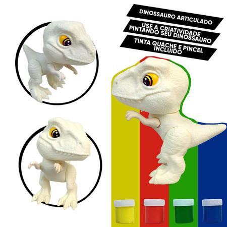 Os dinossauros estão prontos para complementar os momentos de diversão da  criançada! Com cores marca