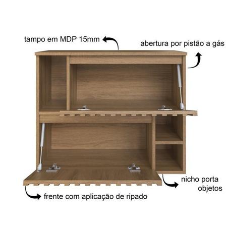Kit com 2 Gabinetes de Banheiro Suspenso 75cm Luiza com 2 Portas Basculante sem Cuba Mel - FAEMA Imagem de Kit com 2 Gabinetes de Banheiro Suspenso 75cm Luiza com 2 Portas Basculante sem Cuba Mel