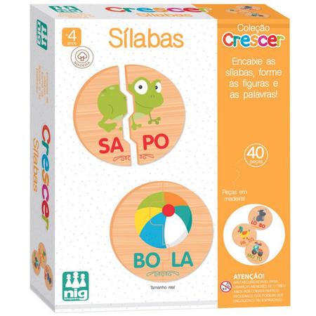 Kit Com 2 Jogos Infantis Educativos 4+ Anos Coleção Crescer Nig: Sílabas +  Alfabeto - Brinquedos Educativos - Magazine Luiza