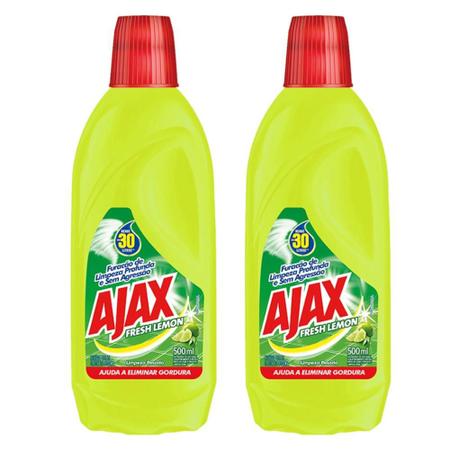 Imagem de Kit com 2 Limpador Diluível Ajax Fresh Lemon 500ml Cada