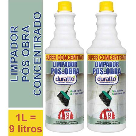 Imagem de Kit Com 2 Limpador Pos Obra Duratto Cerâmicas 1Lt Cada