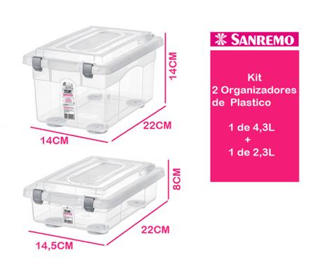 ORGANIZADOR PLÁSTICO SANREMO 4,3L  ORGANIZADOR PLÁSTICO SANREMO 4