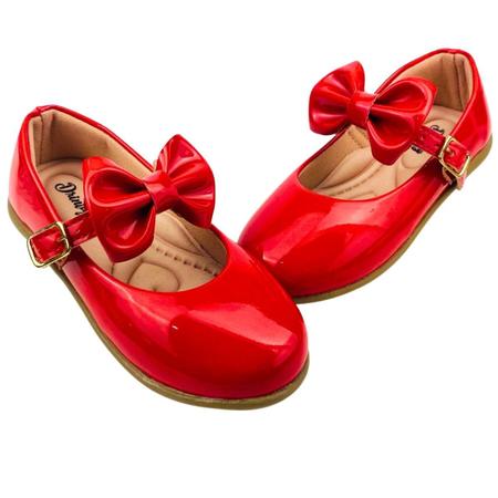 Imagem de Kit Com 2 Pares Sapatilha Infantil Menina Boneca Verniz Confortável SPT-505