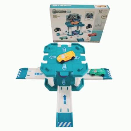 Kit com 2 Pista Garagem De Carrinhos De Corrida - Brinquedo Infantil - UNI-ART Imagem de Kit com 2 Pista Garagem De Carrinhos De Corrida - Brinquedo Infantil