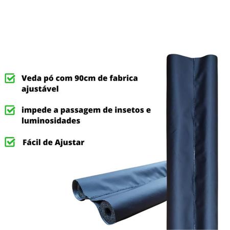 Imagem de Kit com 2 Protetores Rolinho Veda Porta Impermeável 90CM Sem Costura