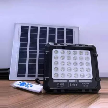 Imagem de Kit Com 2 Refletores Luz Led Solar 200w Com Controle Remoto