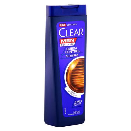 Imagem de Kit com 2 Shampoos Anticaspa Clear Men Queda Control 200ml