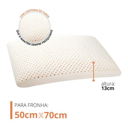 Imagem de Kit com 2 Travesseiros Basic Flat Látex - Macio