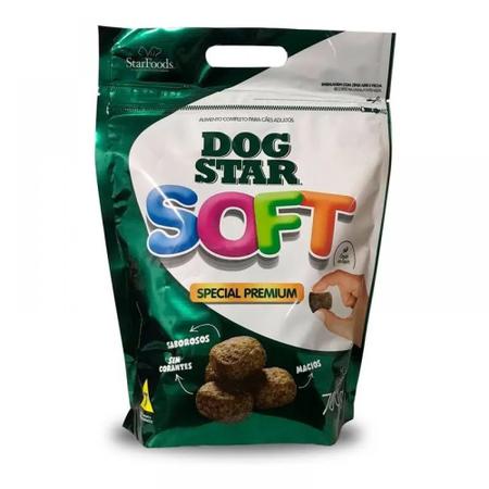 Imagem de Kit com 2 unidades Ração para Cães Dog Star Soft Macio 700gr (Sem Corante)