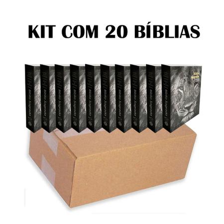 Imagem de Kit Com 20 Biblias Leão Pequena Para Evangelismo 9X13 cm