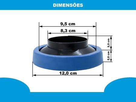 Imagem de Kit Com 3 Anel De Vedação Com Guia Vaso Sanitário Bacia