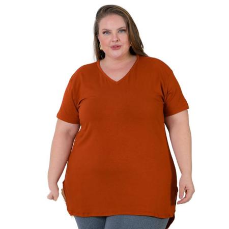 Imagem de Kit com 3 Blusas Femininas Plus Size Moda Comportada