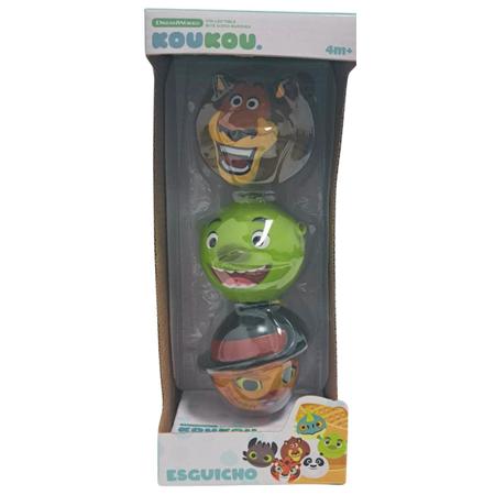 Imagem de Kit Com 3 Bolinhas Esguicho Para Banho Dreamworks KouKou