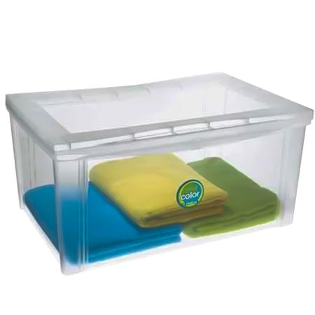 Kit com 3 caixas organizadoras de plástico cristal 65 litros para organizar  seus utensílios - Ordene - Caixa Organizadora - Magazine Luiza
