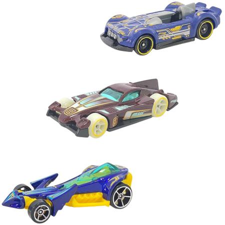 Hot Wheels Kit com 3 Mini Carros