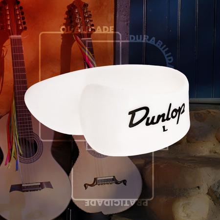 Imagem de Kit Com 3 Dedeiras Dunlop White L Original Com Nota Fiscal