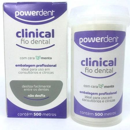 Imagem de Kit com 3 Fio Dental Dentes 500M Menta Powerdent Econômico