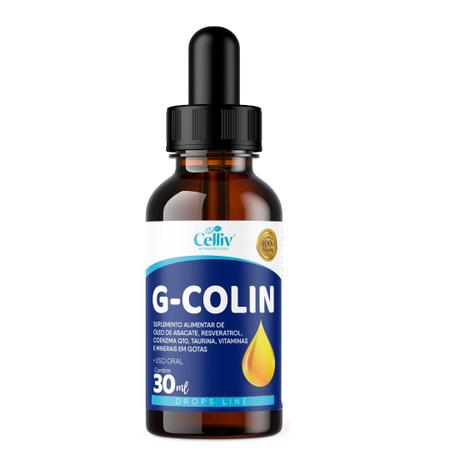 Imagem de Kit Com 3 - G-Colin (Óleo de Abacate + Resveratrol + Coenzima Q10 + Taurina) 30ml Celliv