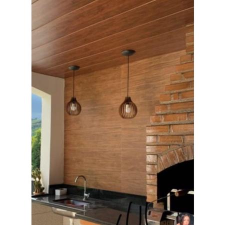 Imagem de Kit com 3 Lustres/Pendentes de Teto em MDF Coquinho para área gourmet, varanda, sala e cozinha