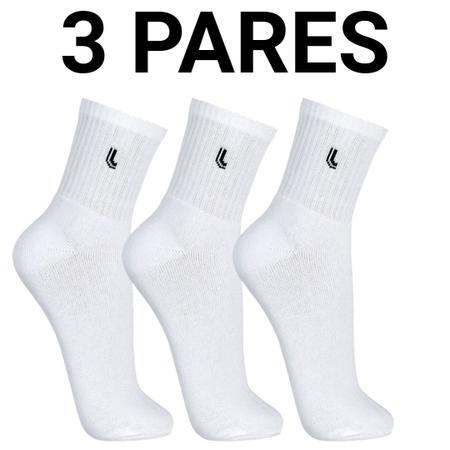 Imagem de Kit com 3 Pares de Meias Cano Médio Alto Algodão Lupo 03245