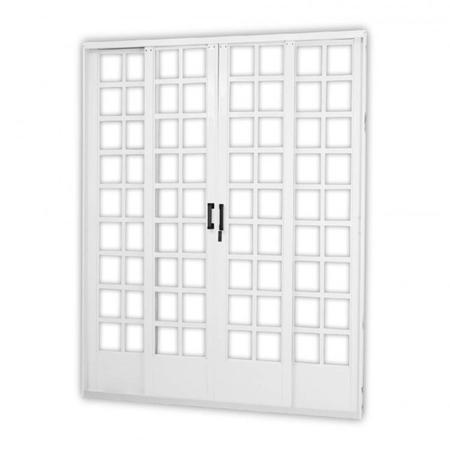 Imagem de Kit com 3 Portas de Aço de Correr 215x200cm Minas Sul Mgm Branco