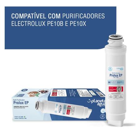 Imagem de Kit com 3 Refil Filtro Planeta Água Prolux EP para Purificador de Água Electrolux Compatível