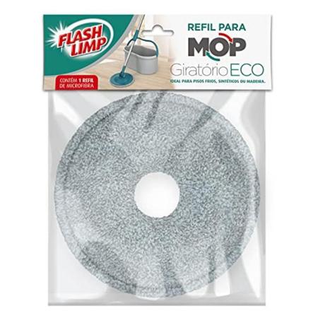 Imagem de Kit Com 3 Refil para Mop Giratorio Eco Com Balde Esfregão Economico Flash Limp RMOP1454