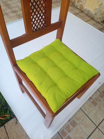 Imagem de Kit com 4 almofadas futon assento para cadeira verde - nacional
