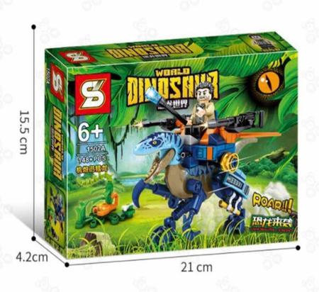 Imagem de Kit Com 4 Blocos de Montar Dinossauros - 561 peças - Coleção Jurassic World